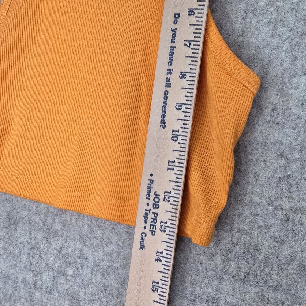 Wild Fable Orange Ribbed Crop Tank Top Size M - Picture 5 of 6